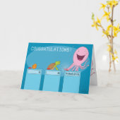 ゲーム番組のお祝い カード (黄色い花)