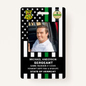 ゲーム監督保存担当役員のロゴ写真ID バッジ (正面)