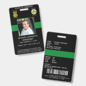 ゲーム監督法執行役員フォトロゴID バッジ (正面＆裏面)