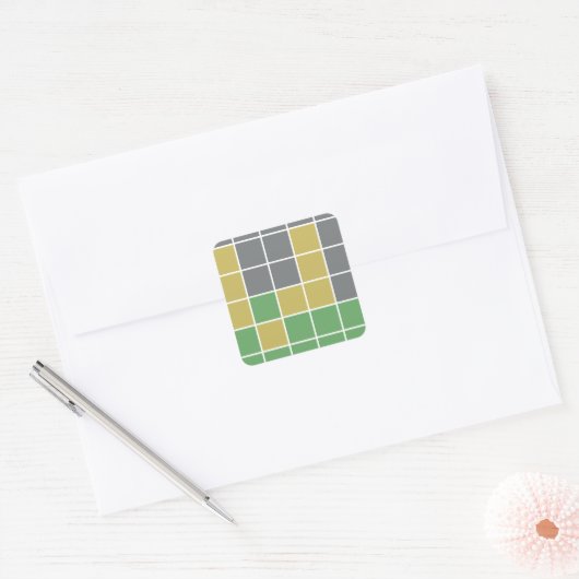 ゲーム盤のシールを汚す スクエアシール (封筒)