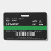 ゲーム看守プロフェッショナルオフィサーのロゴ写真ID バッジ (裏面)