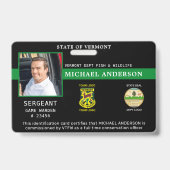 ゲーム看守プロフェッショナルオフィサーのロゴ写真ID バッジ (正面)