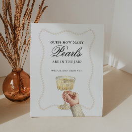 ゲーム真珠とプロセッコの数を推測 台座サイン