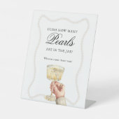 ゲーム真珠とプロセッコの数を推測 台座サイン (正面)