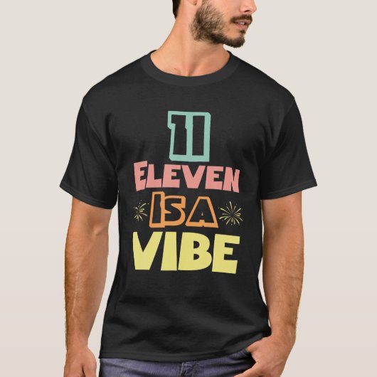 ゲーム第11誕生日イレブンは11歳のビデオ Tシャツ (正面)