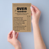 ゲーム素朴カードの上または下のブライダルシャワーゲーム チラシ (ハンドル)