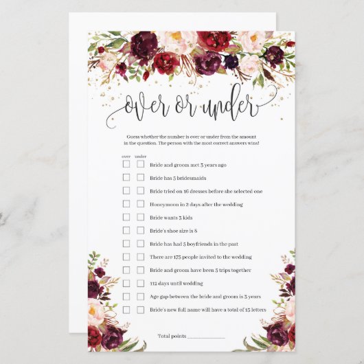 ゲーム素朴中またはゲーム中のマルサラのブルゴーニュフローラ (正面/裏面)