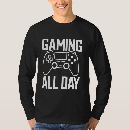 ゲーム終日。ハードコア・ゲーマーと熱狂者のために Tシャツ (正面)