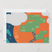 ゲーム誕生日パーティピクセルゲーマーフォト 招待状 (裏面)