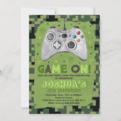 ゲーム誕生日招待状ビデオゲーム誕生日 招待状 (正面)