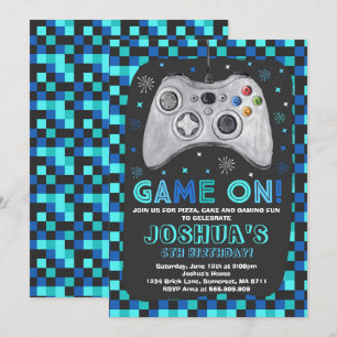 ゲーム誕生日招待状ビデオゲーム誕生日 招待状