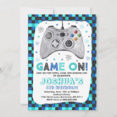 ゲーム誕生日招待状ビデオゲーム誕生日 招待状 (正面)