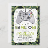 ゲーム誕生日招待状ビデオゲーム誕生日 招待状 (正面)
