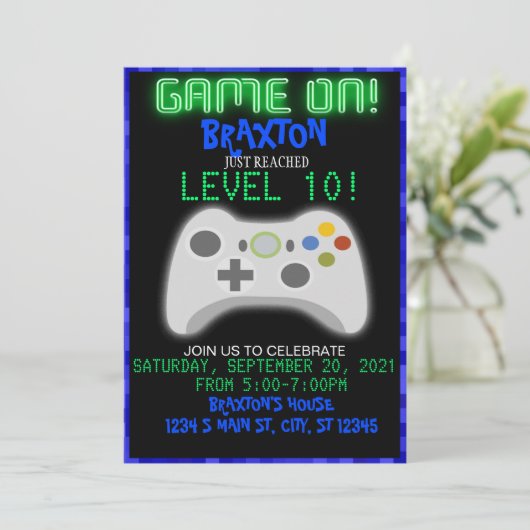 ゲーム誕生日 招待状 (スタンド正面)