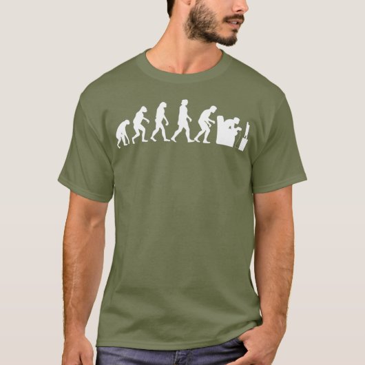 ゲーム進化おもしろいレトロビデオゲーム機 Tシャツ (正面)