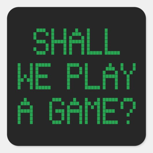 ゲーム遊しようか？ スクエアシール (正面)