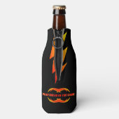 ゲーム遊スカルの前方へ炎ヘルメットスポーツ ボトルクーラー (ボトル裏面)