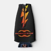 ゲーム遊スカルの前方へ炎ヘルメットスポーツ ボトルクーラー (裏面)