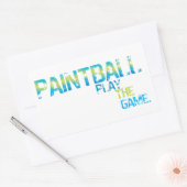 ゲーム遊ペイントボールのシール 長方形シール (封筒)