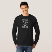 ゲーム遊戯者をカールさせるコーヒー及びカールデザイン Tシャツ (正面フル)