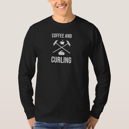 ゲーム遊戯者をカールさせるコーヒー及びカールデザイン Tシャツ (正面)