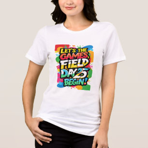 ゲーム開始シャツ、レトロフィールドデイ2025 トライブレンドTシャツ