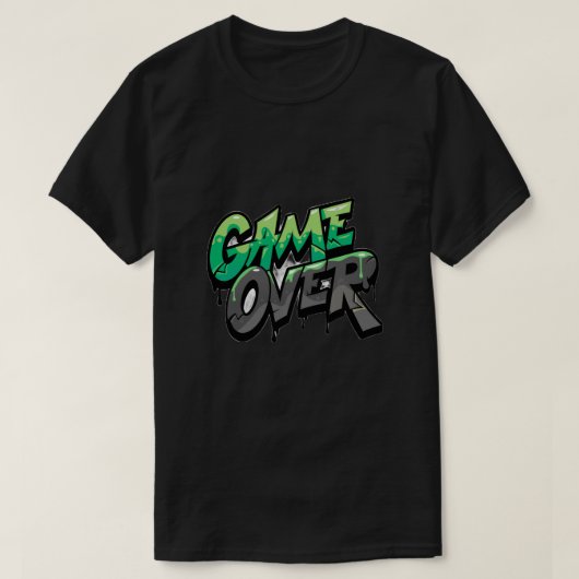 ゲーム開始時のゲームオーバー Tシャツ (デザイン正面)
