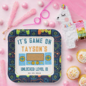 ゲーム開始！ビデオゲームの誕生日パーティー ペーパープレート (パーティー)