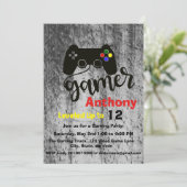 ゲーム開始！ビデオゲームの誕生日パーティー 招待状 (スタンド正面)