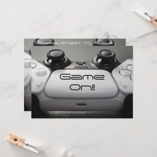 "ゲーム開始!!" プレイステーション パーティー 招待状 (正面/裏面インサイチュ)