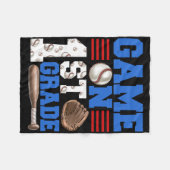 ゲーム開始!小学校1年生男子のスクールTシャツ フリースブランケット (正面(横))