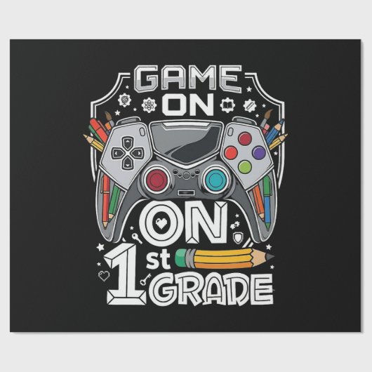 ゲーム開始！1年生の新学期 ラッピングペーパー (フラット)