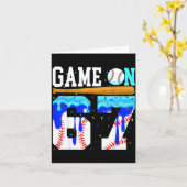 ゲーム開始 67 野球スタイルのドリップ 六七 ミーム 6 7 誕生日 カード (黄色い花)