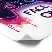 ゲーム顔オン！コントローラアート ポスター (角)