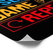 ゲーム食べスリープゲームの繰り返しギフトマルチプレイヤー ポスター (角)