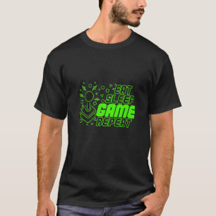 ゲーム食べスリープゲームリピートコンソールPS5誕生日 Tシャツ