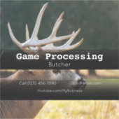 ゲーム鹿加工車広告のシール シール (正面)