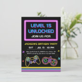 ゲーム10代のゲーマーボーイビデオゲームプレーヤー 招待状 (スタンド正面)