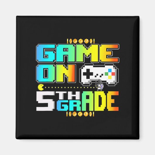 ゲーム5年生のゲームビデオゲーマーに戻るSchoo マグネット (正面)