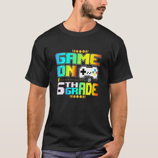 ゲーム6年生のゲームビデオゲーマーに戻るSchoo Tシャツ (正面)