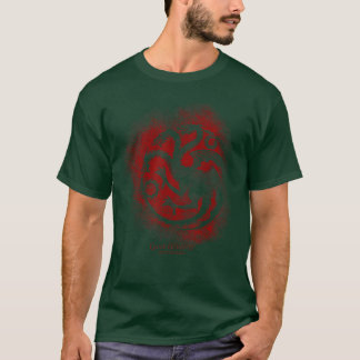 ゲーム・オブ・スローンズターガリエン・スプレー・アウトライン・シギル フレンド Tシャツ