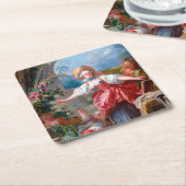 ゲーム・オブ・ラベル・フラゴナード スクエアペーパーコースター (アングル)