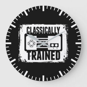 ゲーム – クラシカルに訓練されたおもしろい – ビデオゲーム ラージ壁時計