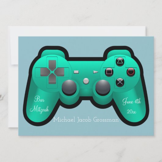 ゲーム,コントローラー,バー(ユダヤ教の)バル・ミツバー,招待状 招待状 (正面)