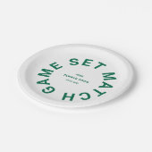 ゲーム セット マッチ グリーン テニス トーナメント クレスト ペーパープレート (アングル)