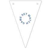 ゲーム セット マッチ テニスコート ブルー バンティングフラッグ (第1の旗)