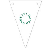 ゲーム セット マッチ テニス 芝生 緑 バンティングフラッグ (第1の旗)