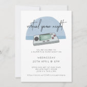 ゲーム·ナイト·コンソール·ゲーム·ブルー 招待状 (正面)