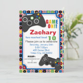 ゲーム! ビデオゲームのテーマの誕生会Invitatio 招待状 (スタンド正面)