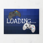 ゲーム! |ビデオゲーム誕生日 三つ折り招待状 (カバー)